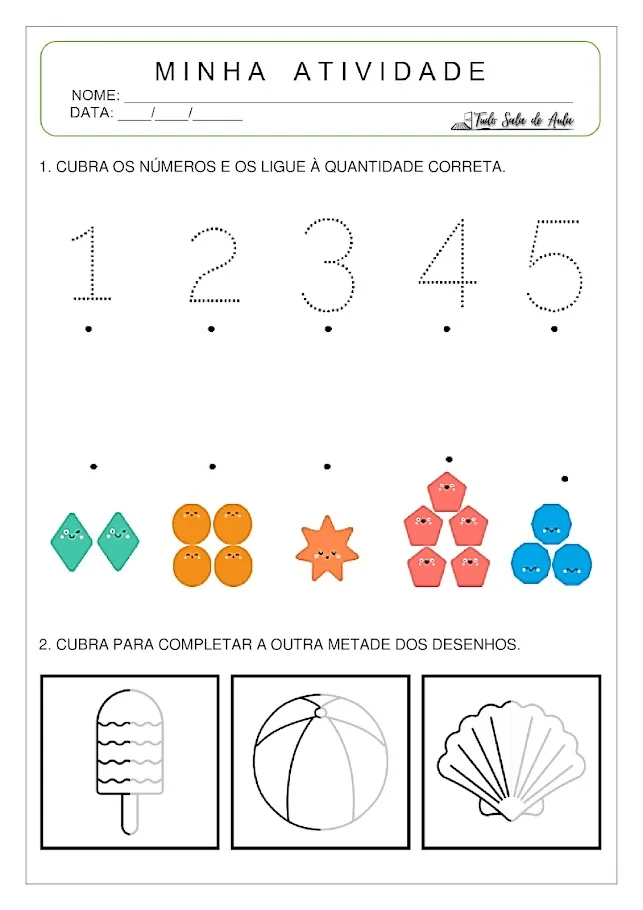 atividade coordenação motora