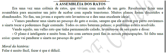 Interpretação de Texto - Gênero: Fábula (5° ao 7° ano)