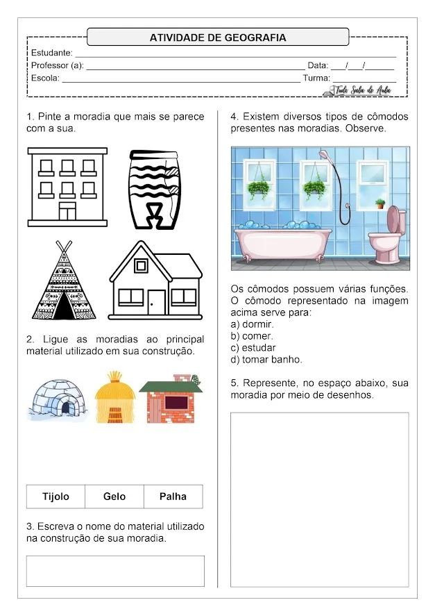 atividade de geografia