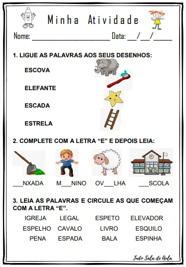 letra e