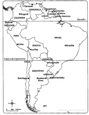 Atividade sobre o Território Brasileiro - 6º e 7º ano - Com gabarito