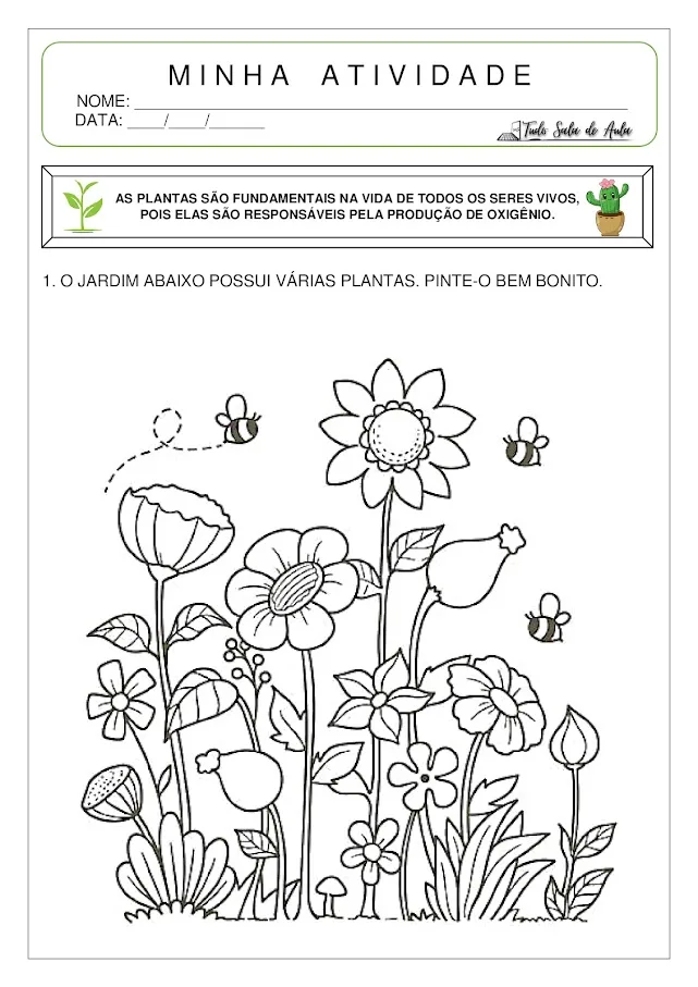 Atividades sobre as plantas educação infantil