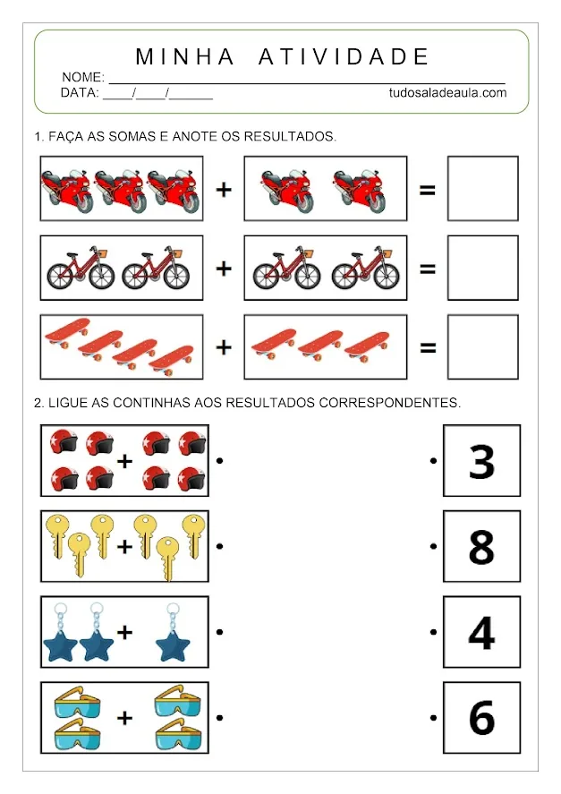 atividade de matemática educação infantil