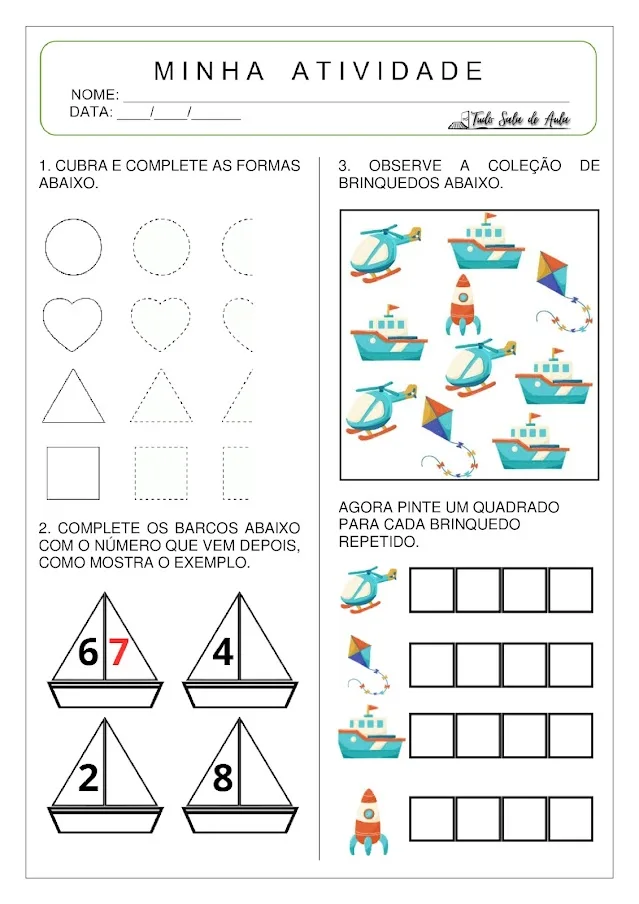 Atividades de Matemática para Educação Infantil de 5 anos