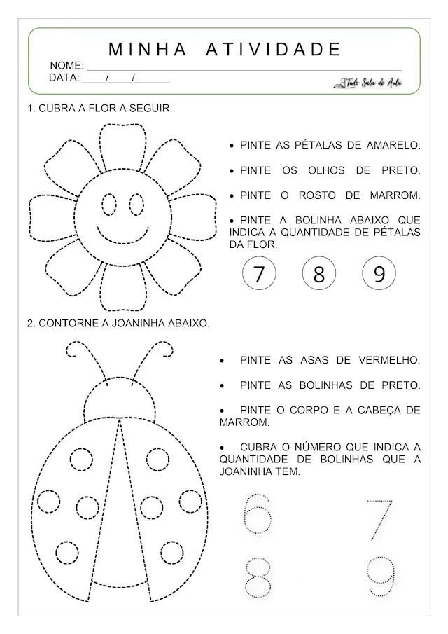 Atividades de matemática para autista