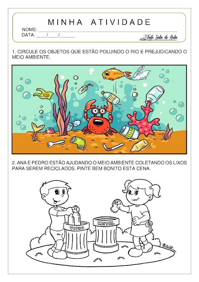 atividades sobre o meio ambiente na educação infantil