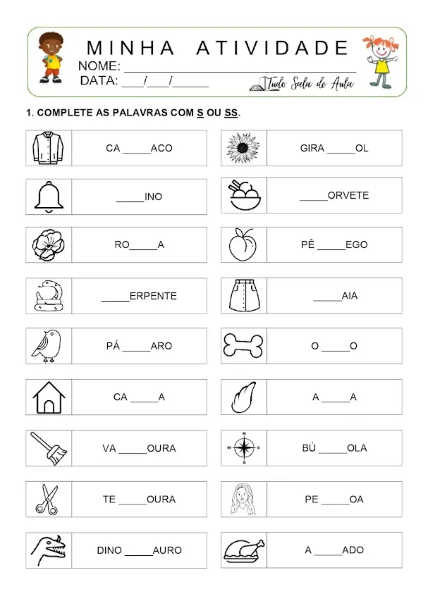 Atividade com S e SS