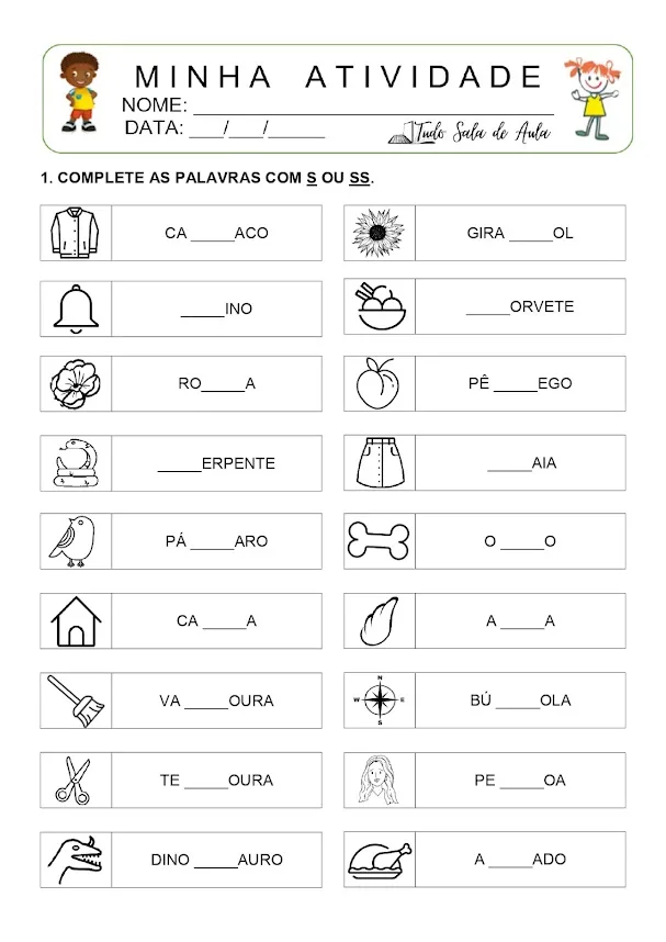 Atividade com S e SS