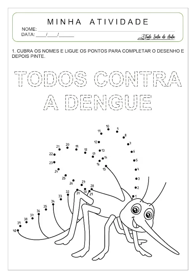 Atividades sobre a dengue para educação infantil