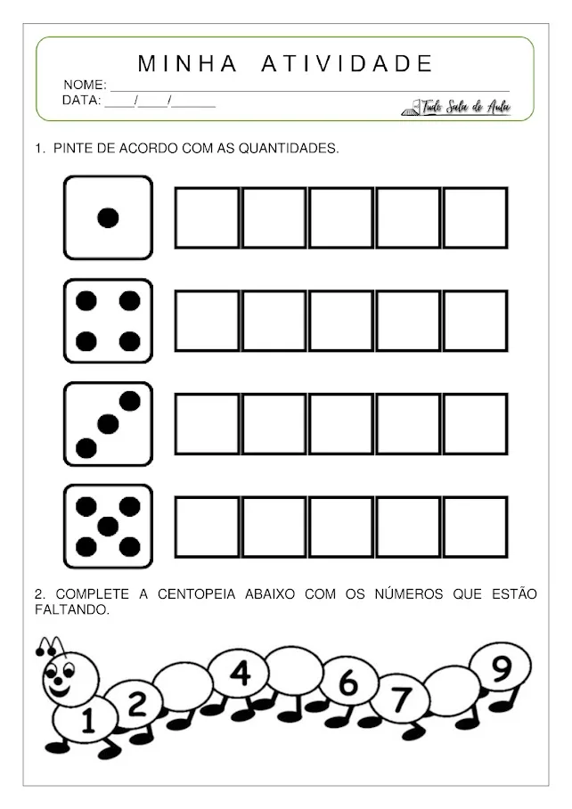 Atividades de Matemática para Educação Infantil de 5 anos