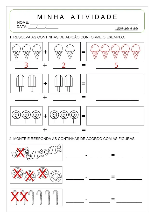 Atividades de matemática para autista