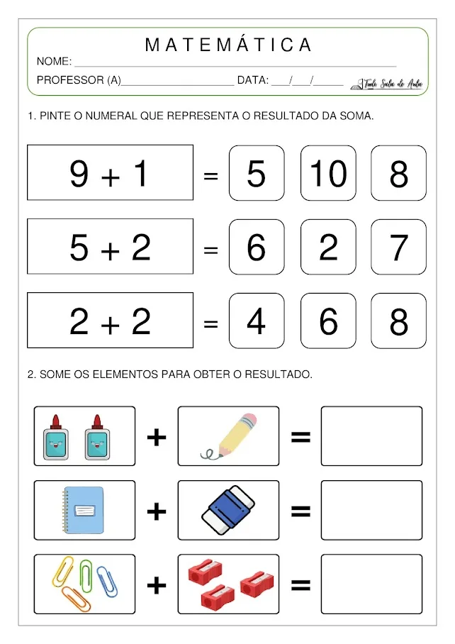 Atividades de Alfabetização em Matemática