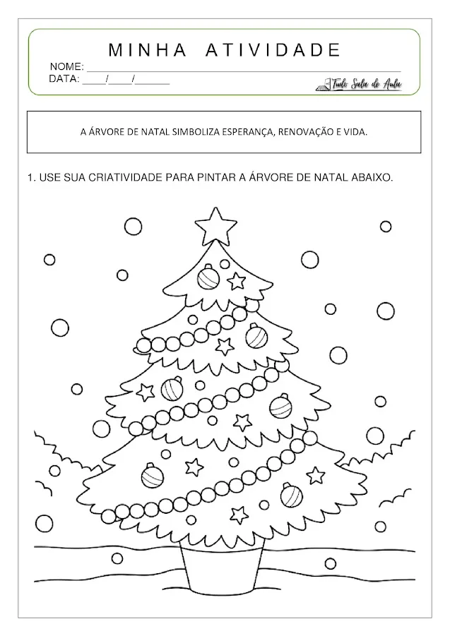 Atividade de natal educação infantil