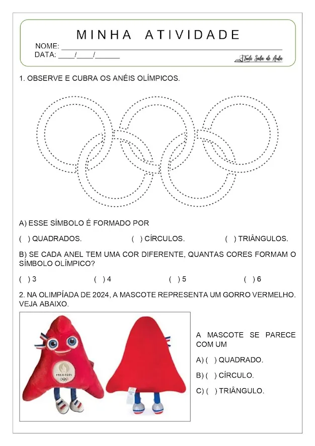 atividade alfabetização jogos olimpicos