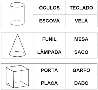 ATIVIDADE SOBRE FIGURAS GEOMÉTRICAS ESPACIAIS