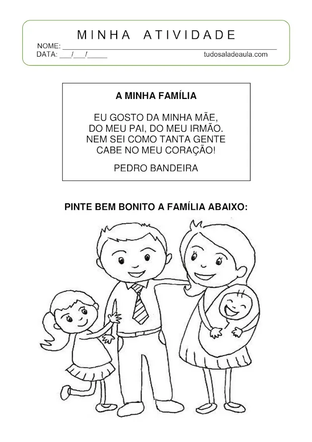 Atividades sobre Família