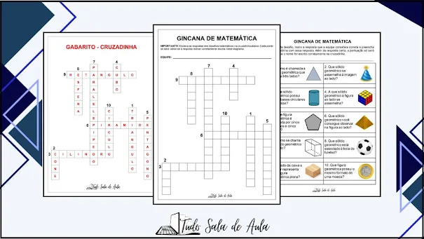 Jogo da Cruzadinha da Matemática para Imprimir