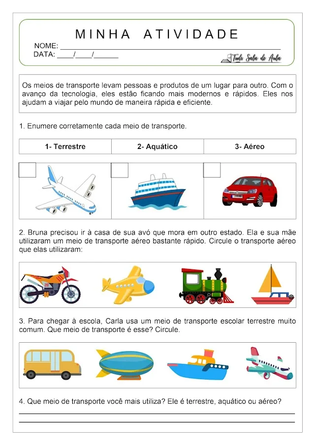 atividades de história 1 ano fundamental