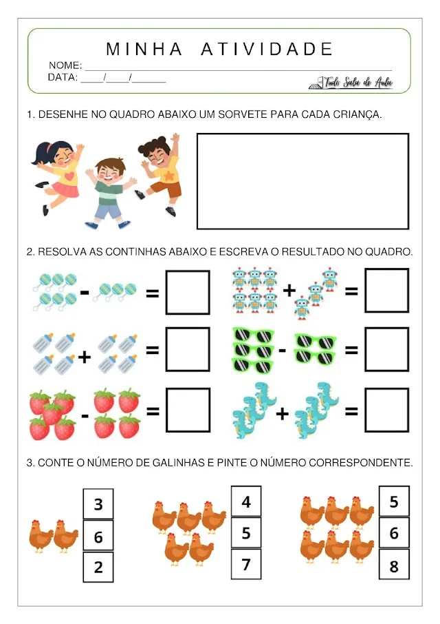 Atividades de Matemática para Educação Infantil de 5 anos