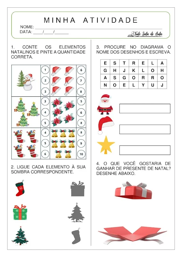 Atividade de natal educação infantil