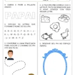 Atividade dia dos pais educação infantil