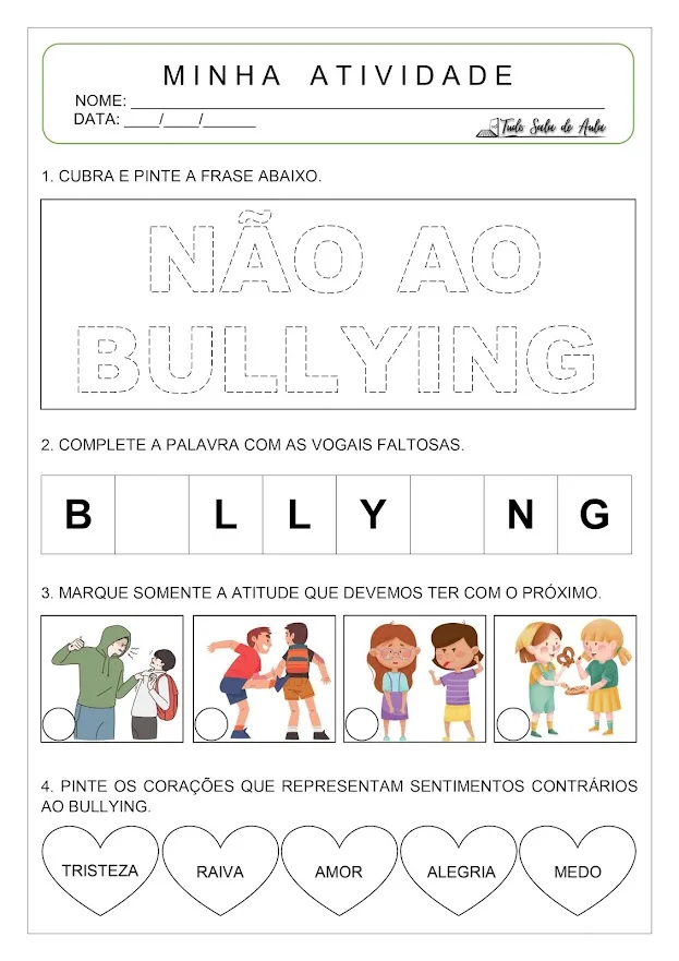 Atividades sobre Bullying