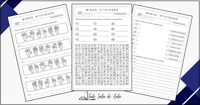 Atividade escrita dos números por extenso