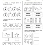 atividade sobre números pares e impares