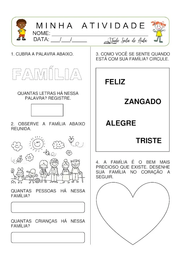 Atividades sobre Família