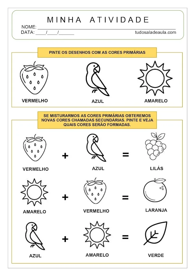 Atividade de arte educação infantil