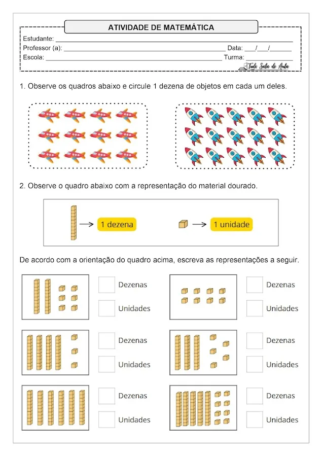 Atividade Dezenas e Unidades