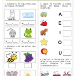 atividade completar com vogais