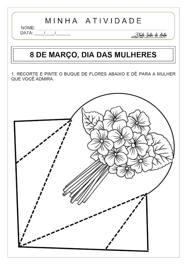 Atividade dia da mulher educação infantil