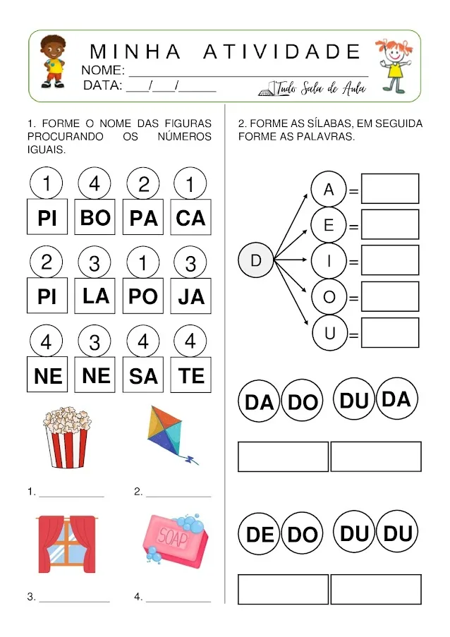 Atividades de Alfabetização 4 anos