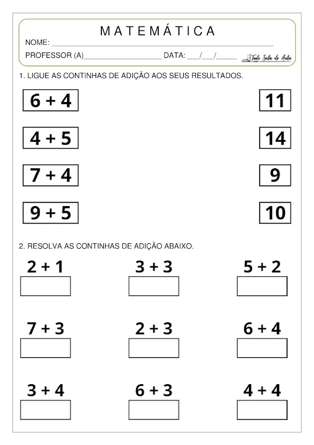 Atividades de Alfabetização em Matemática