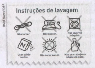 INTERPRETAÇÃO E COMPREENSÃO DE TEXTO: ETIQUETA DE BLUSA - 6º ANO