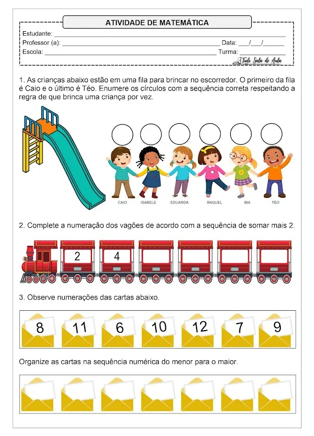 atividade sequência numérica