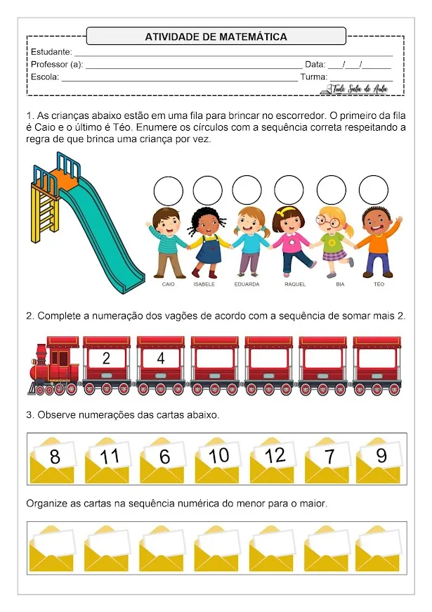 atividade sequência numérica