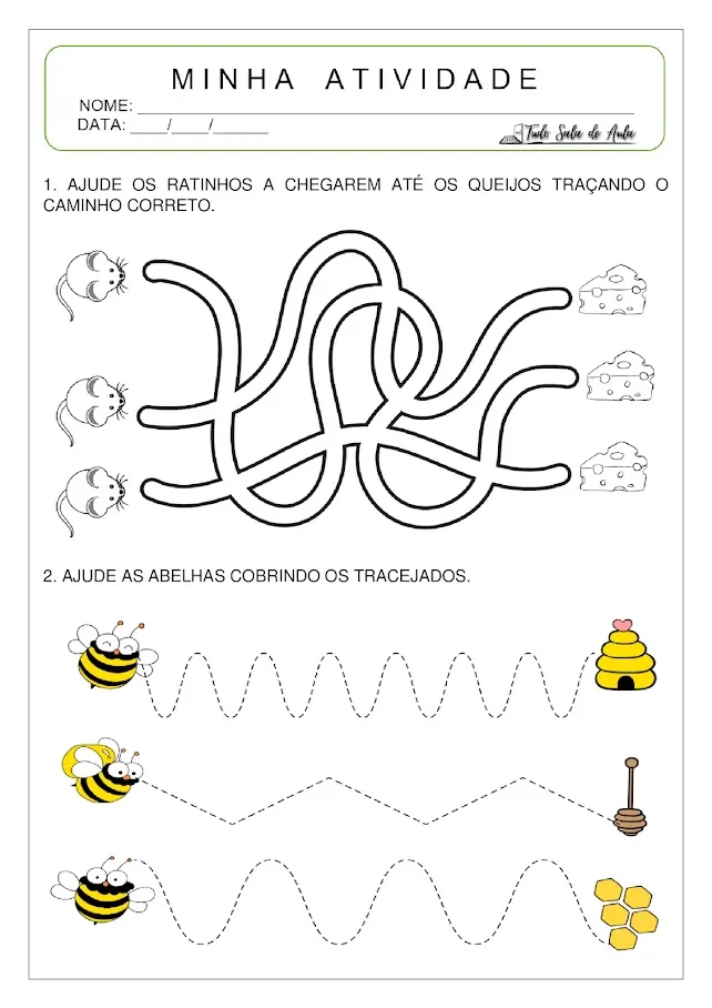 atividade coordenação motora