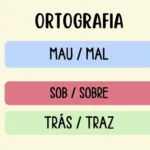 Atividade de Ortografia: Mal / Mau - Sob / Sobre - Trás / Traz - Com explicação e gabarito