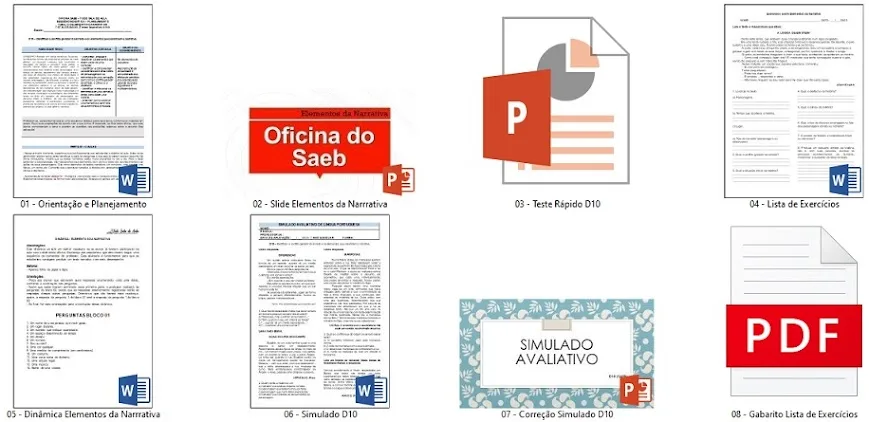 Oficina Elementos da Narrativa para o SAEB - D10 - 9º ano e Ensino Médio