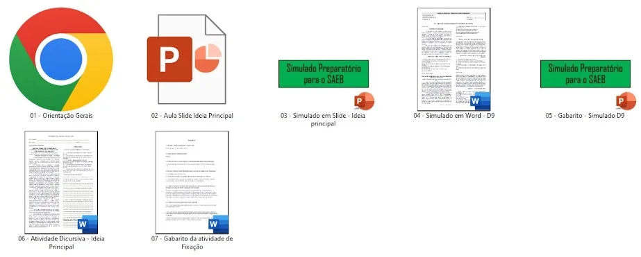 Oficina do Saeb - D9 – Diferenciar as partes principais das secundárias em um texto