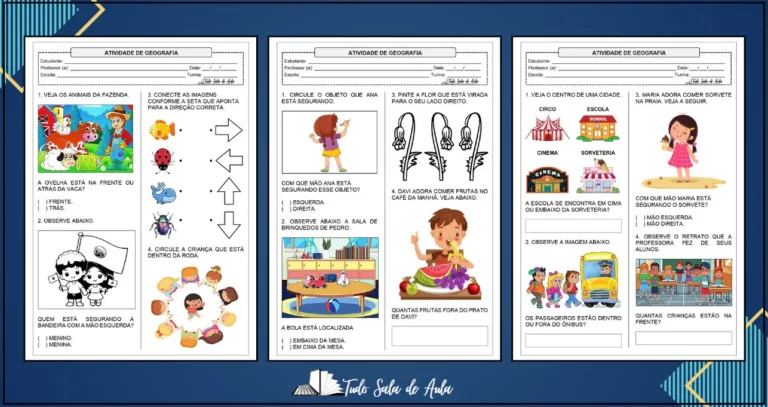 Atividade de Localização para o 1º ano com Referências Espaciais
