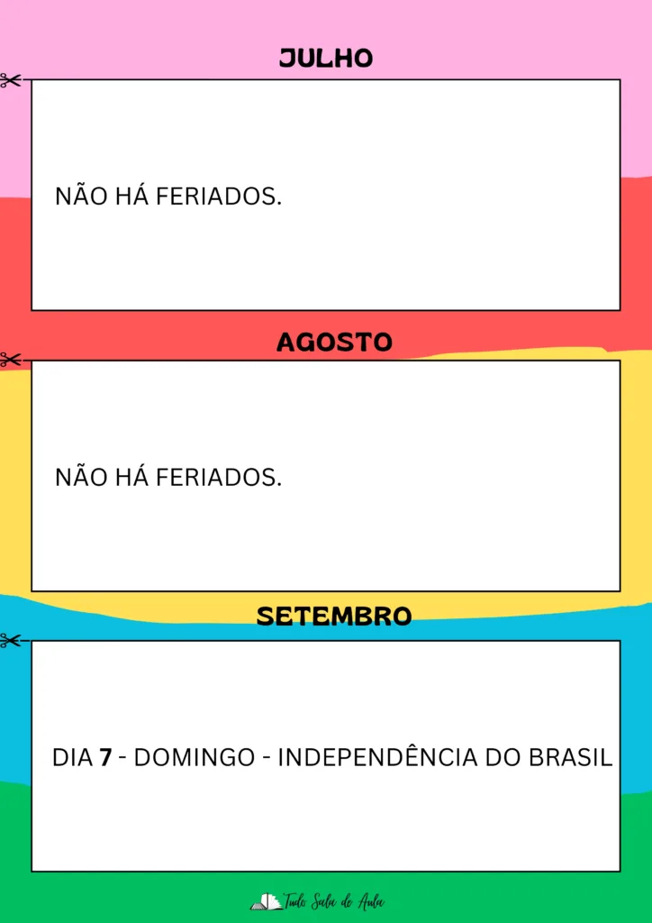 Calendário Educação Infantil 2025