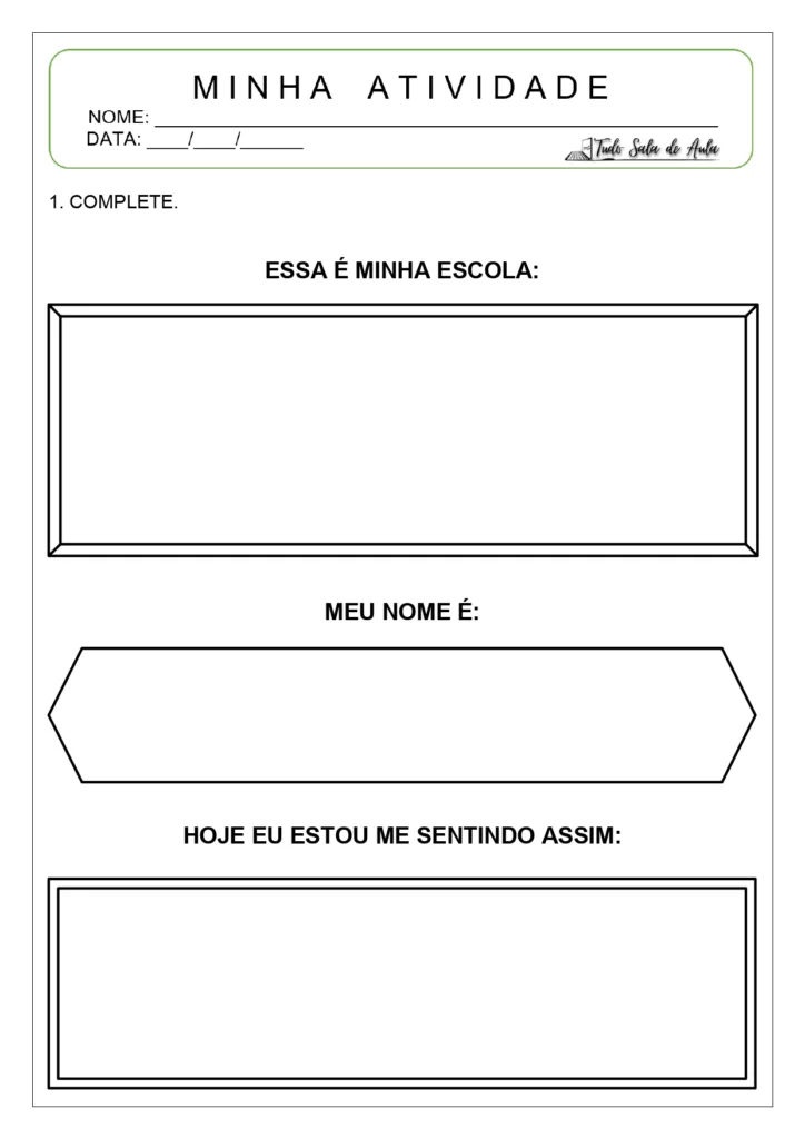 Atividades de alfabetização crianças de 4 anos