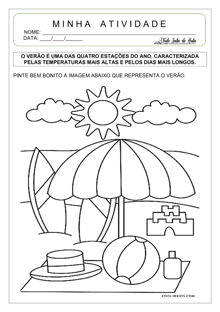 Atividades sobre o Verão