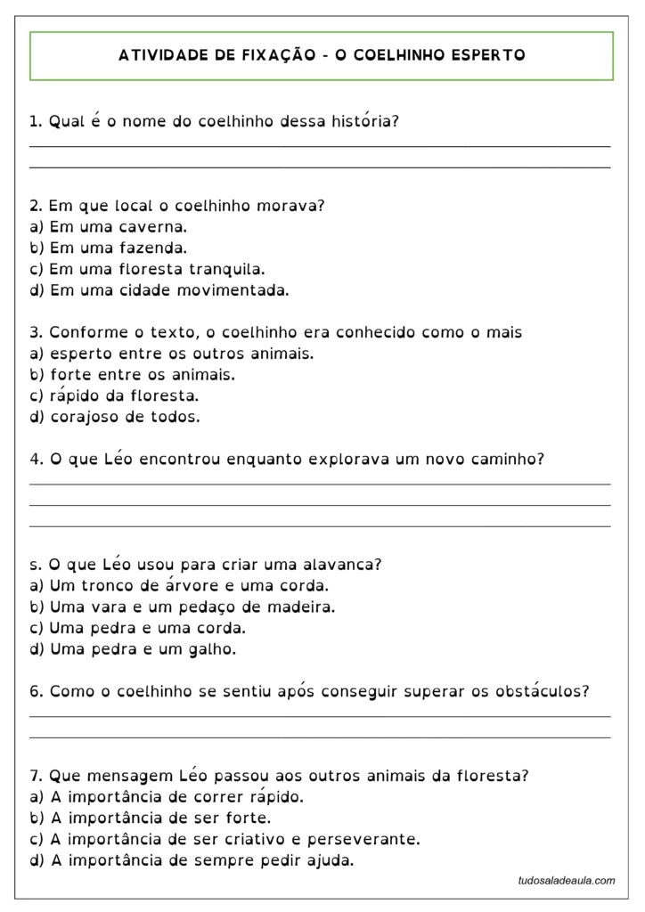 Atividade leitura e interpretação alunos com dislexia e TDAH