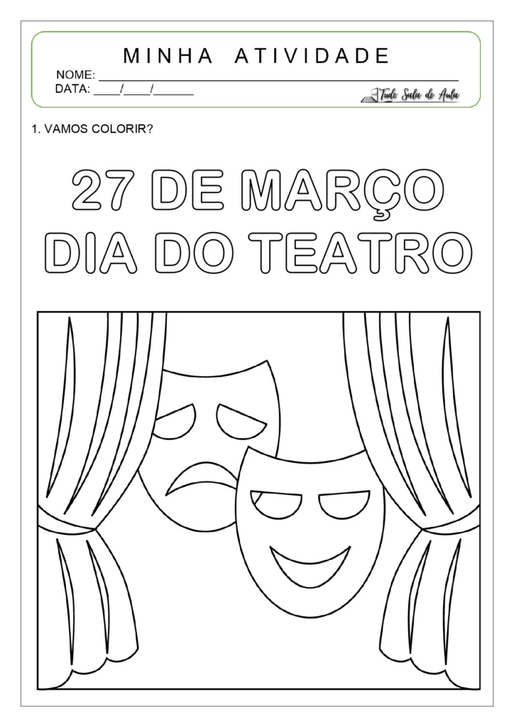 Atividade sobre o teatro