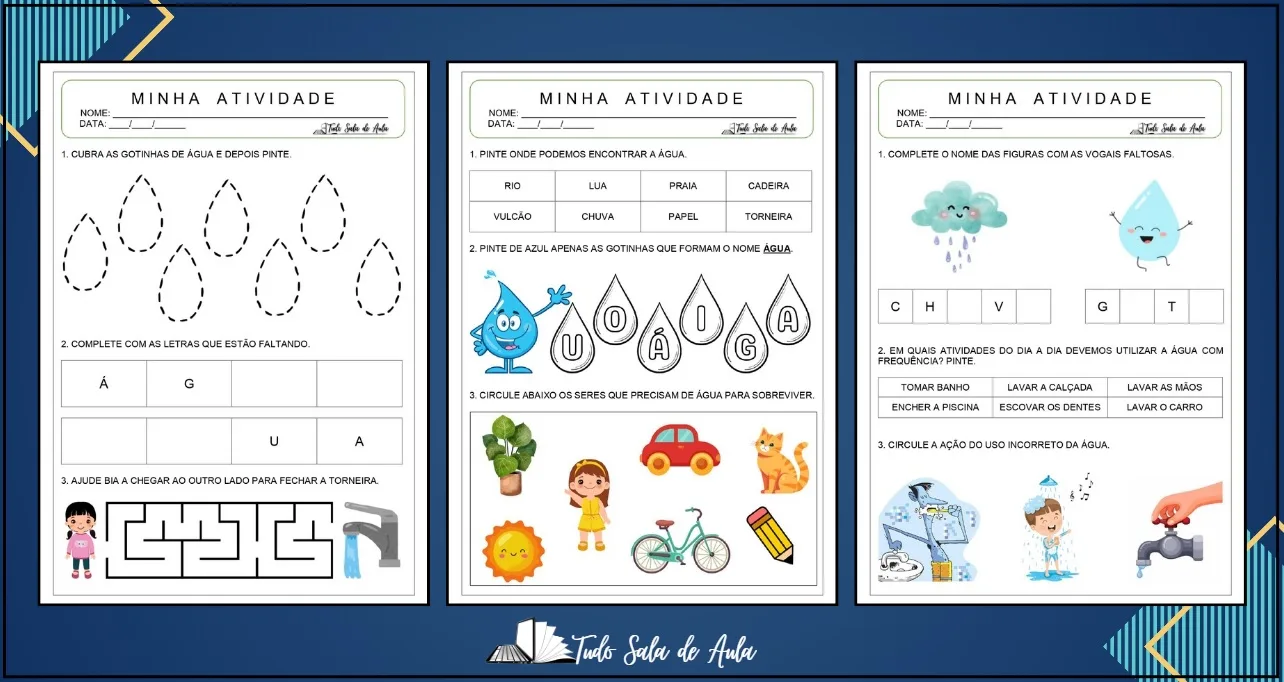 Atividades sobre o Dia da Água - Educação Infantil