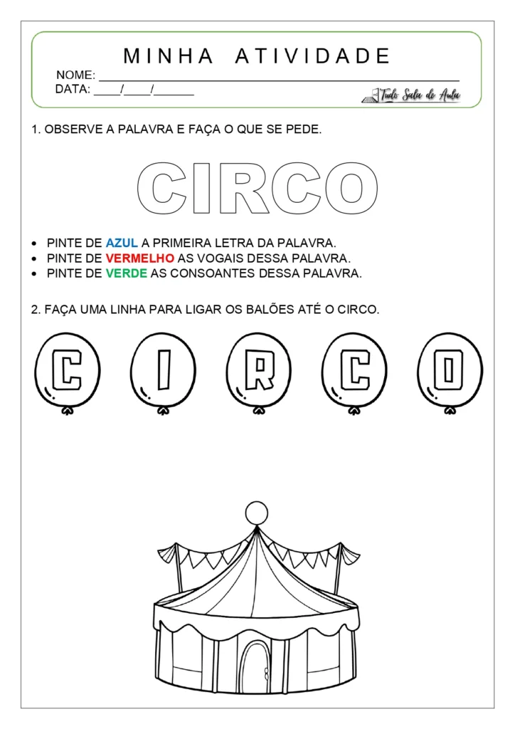 atividade dia do circo